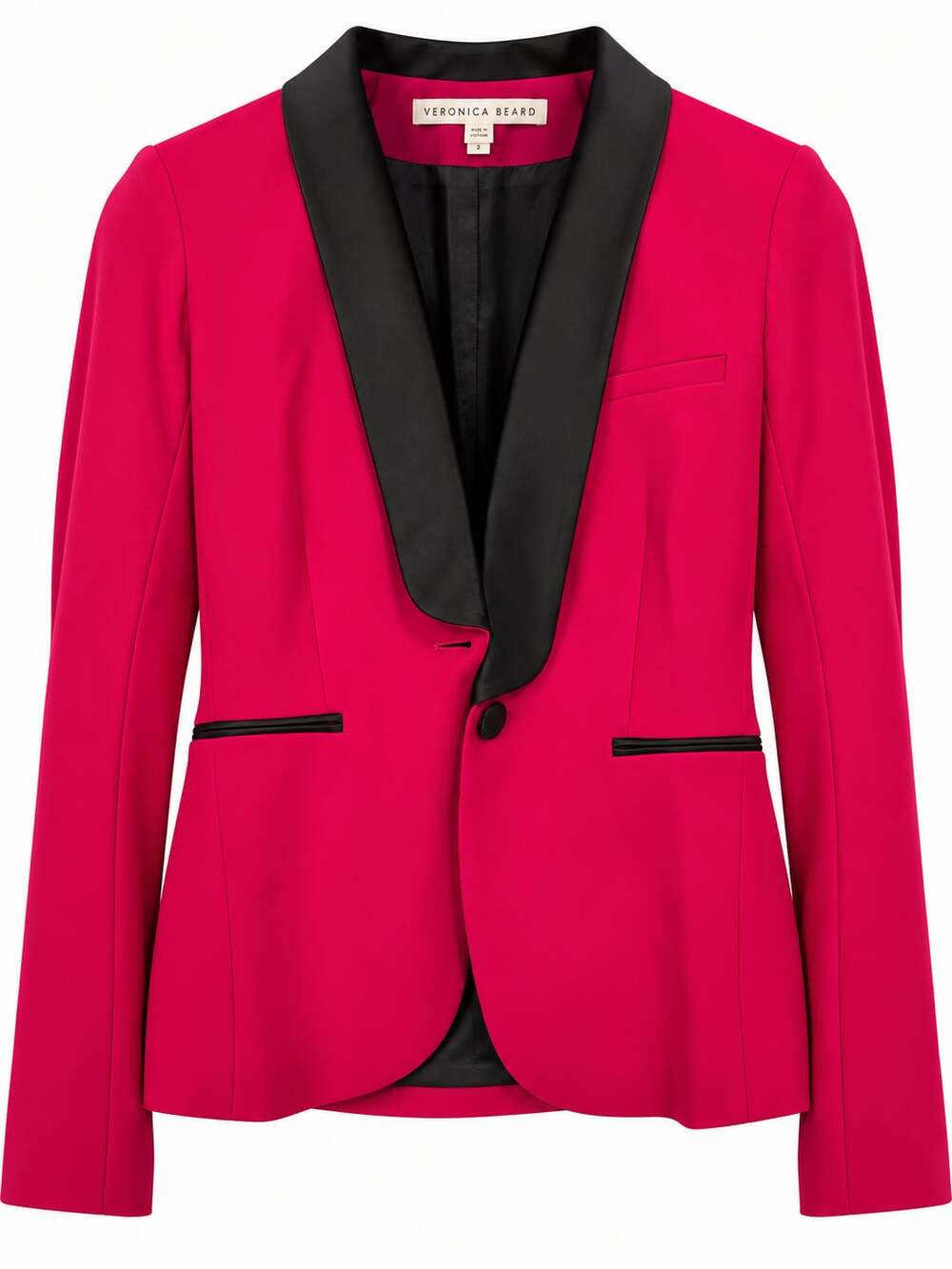 Veronica Beard Tuxedo Blazer Size 2 Pink Black